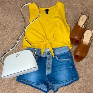 Forever 21 tie front top size small